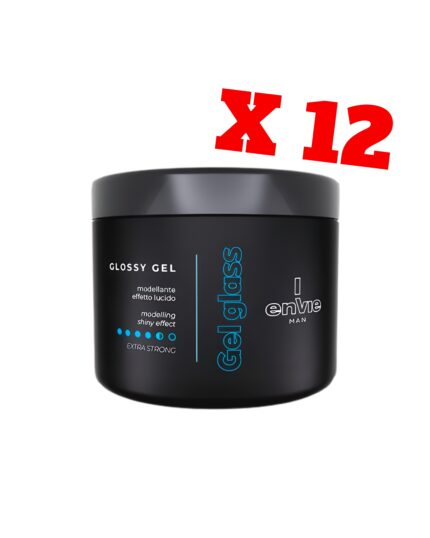 ENVIE MAN GEL GLASS EXTRA STRONG 500ML PACK 12 UND.