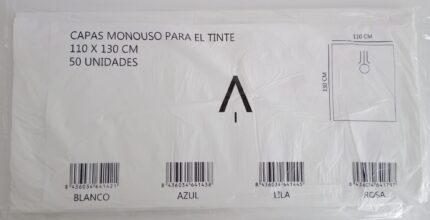 BOLSA 50 UNIDADES CAPAS DESECHABLES 110 X 130 CM