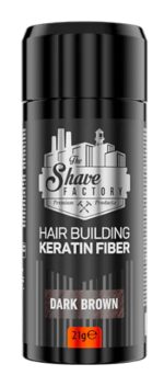 FIBRA CAPILAR CON KERATINA 21 GRAMOS DARK BROWN, THE SHAVE FACTOR