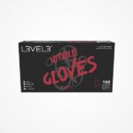 L3VEL3 GUANTES NITRILO ROJO 100UN.